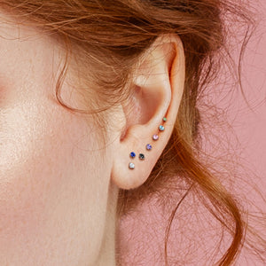 Ear piercings, studs, gem studs