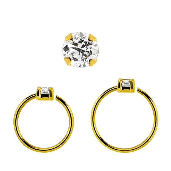 CZ Bendable Nose Hoop