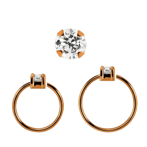 CZ Bendable Nose Hoop