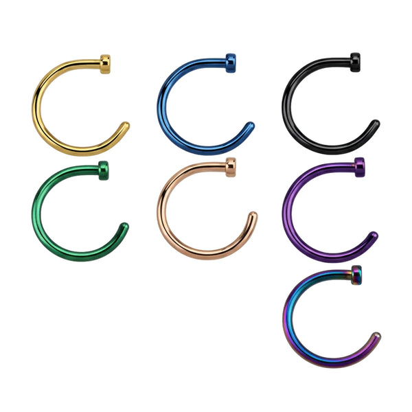 316L Stainless Steel (surgical steel) Nose Half Hoop
