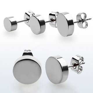 316L Stainless Steel (Surgical Steel) Flat Studs Earrings