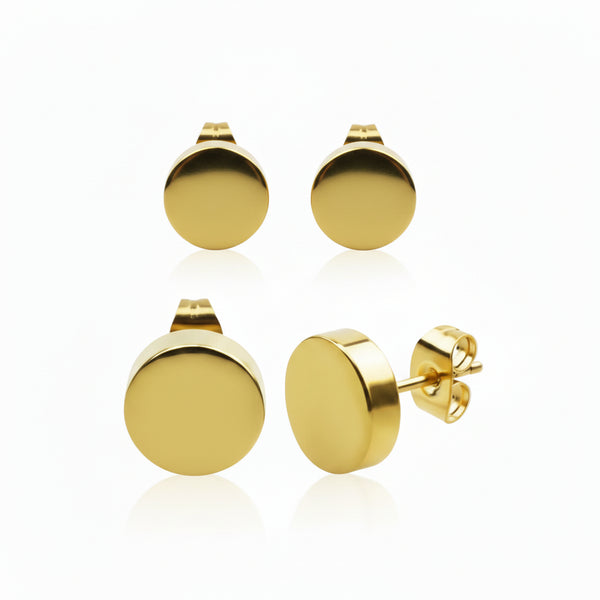 316L Stainless Steel (Surgical Steel) Flat Studs Earrings