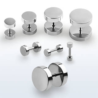 316L Stainless Steel (surgical steel) Imitation Plugs