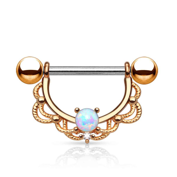 316L Stainless Steel (Surgical Steel) Opal Nipple Shield