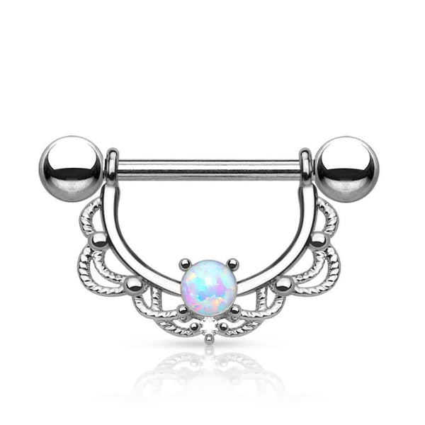 316L Stainless Steel (Surgical Steel) Opal Nipple Shield