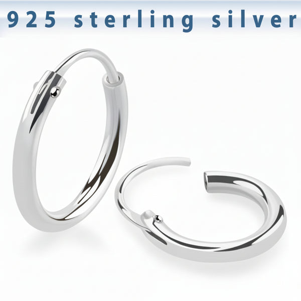 .925 Sterling Silver Sleepers Earring Hoops