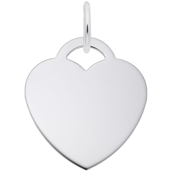 .925 Sterling Silver Engravable Heart Pendant