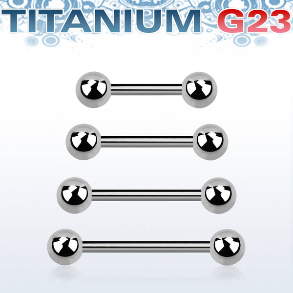 Titanium Barbell/14ga Straight Barbell-8mm to 16mm