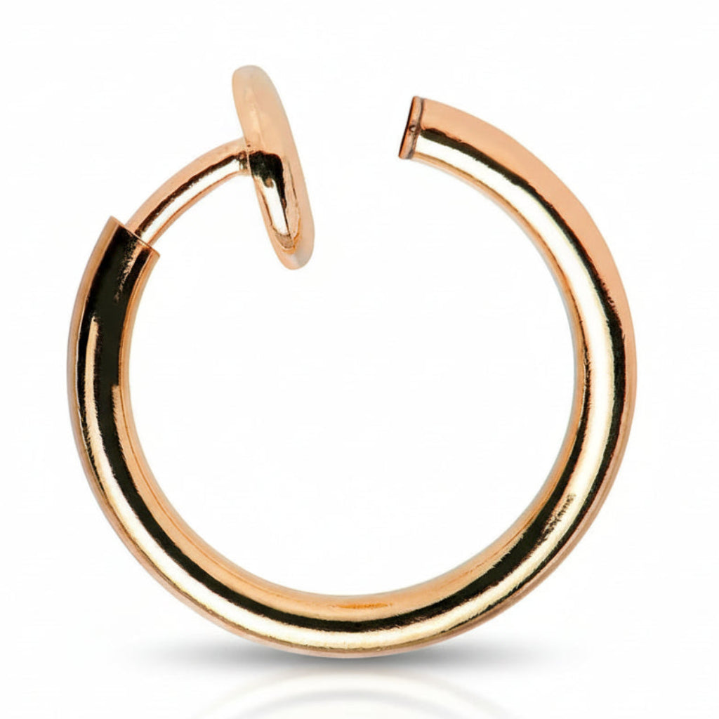 Surgical Steel Non-pierced Hoop w/ Spring Closure – The Silver Mountain
