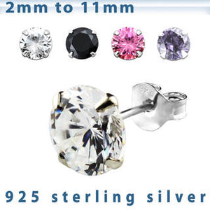 Pair of .925 Sterling Silver Round Ear Studs