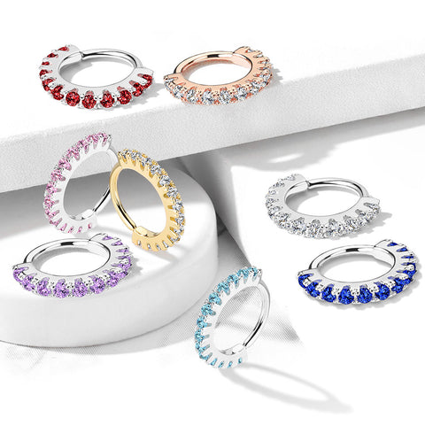 CZ Lined Bendable Hoops